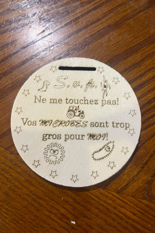 Photo de pastille "Ne me touchez pas" pour enfant